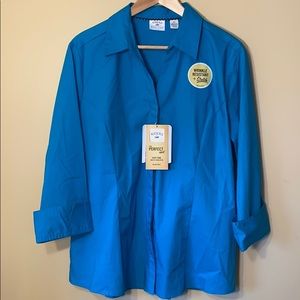 NWT Riders by Lee Perfect Teal Shirt Easy Care XL